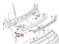 Suport bara spate dreapta Audi A2 (8Z) 2001 2002 1.4 16V AUA OEM 8Z0807376B