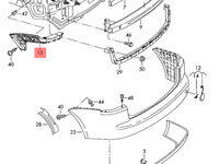 Suport bara spate dreapta Volkswagen Touran (1T) Monovolum 2006 1.9 TDI OEM 1T0807376A