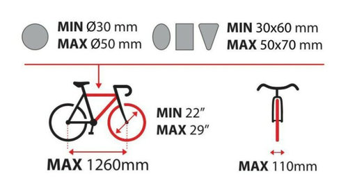 Suport biciclete pliabil cu fixare pe carligul de remorcare Asura 3 pentru 3 biciclete LAMN50421