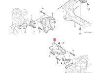 Suport de motor stanga 2.0 Bi -TDI CSHA Volkswagen Amarok 2014 2015 OEM 03L199307B