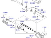 Suport diferential fata spre spate (poz.55680) Hyundai Terracan Hyundai OE 55680-H1000