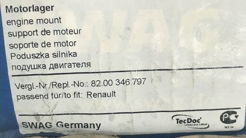 Suport motor Renault producator Swag cod 60929663