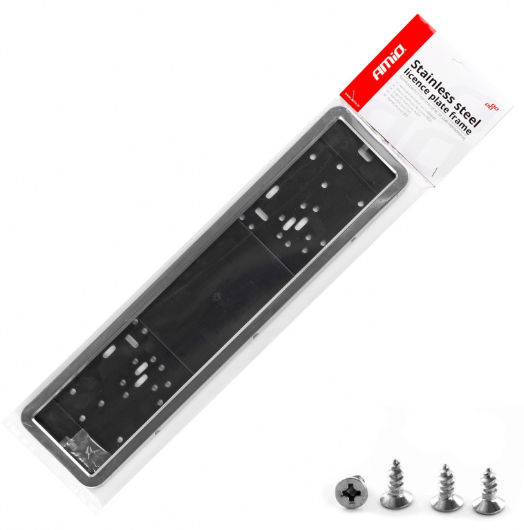Suport Numar Inmatriculare Inox Amio Crom 01300