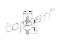 Suport, pompa alimentare combustibil AUDI 100 (44, 44Q, C3) (1982 - 1991) TOPRAN 108 765