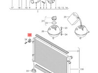 Suport radiatoare Volkswagen Golf 6 (5K) Hatchback 2010 1.4 16V OEM 1Z0121367