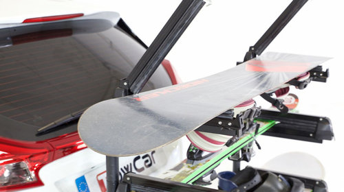 Suport ski&snowboard TowCar Aneto 6, prindere pe carlig de remorcare auto, 6 perechi ski-uri / 6 snowboard-uri
