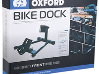 Suport Stand Transport Moto Roata Fata Oxford Bike Dock Negru OX288