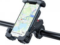 Suport Telefon Mecanic Acefast Pentru Motociclete Scooter Negru (D15)