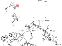 Suport toba esapament Volkswagen Amarok 2H 2014 2015 OEM 2H0253128B