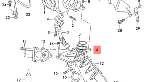 Suport turbo Audi A4 B8 2.7 TDI CGK OEM 05913