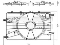 Suport ventilator 825-0018-1 TYC pentru Opel Astra