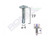 SURUB AUTOFORANT DIN ZINC 4.2X19 SET 100 BUC