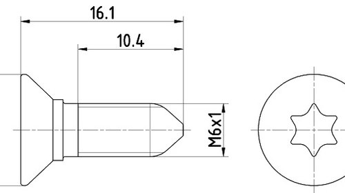 Surub, disc frana punte fata (TPM0008 TEXTAR)