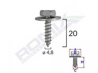 Surub Fixare Elemente Motor Pentru Toyota 4.8x20mm Set 10 Buc Romix Cod:C60611