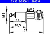 Surub/supapa aerisire ATE 03.3518-0500.2