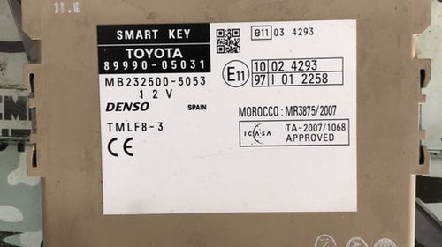 Tablou siguranțe,modul AFS,confort,Smart key,clima Toyota Avensis t27