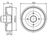 Tambur frana 0 986 477 290 BOSCH pentru Dacia Sandero Renault Logan Renault Tondar Dacia Logan Renault Symbol Renault Thalia Renault Loganstepway