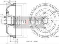 Tambur frana 19-0826 MAXGEAR pentru Opel Corsa Opel Vita Opel Tigra Mercedes-benz A-class