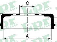 Tambur frana 7D0061 LPR pentru Ford Mondeo