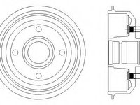 Tambur frana 94018500 TEXTAR pentru Ford Escort Ford Fiesta Mazda 121 Mazda Soho Ford Ka Ford Puma