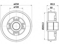 Tambur frana 94019600 TEXTAR pentru Renault Laguna