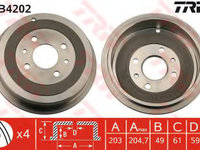 Tambur frana ALFA ROMEO 146 (930) (1994 - 2001) TRW DB4202 piesa NOUA