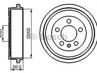 Tambur frana AUDI A2 8Z0 BOSCH 0986477133