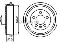 Tambur frana AUDI A2 (8Z0) - OEM - BOSCH: 0986477133|0 986 477 133 - Cod intern: W02650512 - LIVRARE DIN STOC in 24 ore!!!