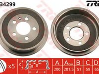 Tambur frana AUDI A2 8Z0 TRW DB4299