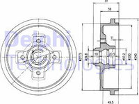 Tambur frana BF310 DELPHI pentru Audi 80 Audi Fox Audi Coupe Vw Golf Vw Dasher Vw Passat Vw Carat Vw Corsar Vw Quantum Vw Santana Vw Jetta Vw Vento Seat Toledo Seat Ibiza Skoda Favorit Skoda Forman