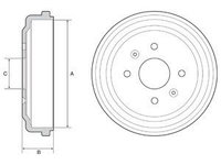 Tambur frana BF548 DELPHI pentru Chevrolet Aveo 2008 2009 2010 2011 2012 2013 2014 2015 2016 2017 2018 2019 2020 2021 2022 2023 2024