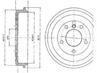 Tambur frana BMW 3 Compact E36 DELPHI BF275