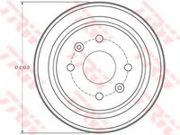 Tambur frana CHEVROLET AVEO Hatchback (T250, T255) (2007 - 2016) TRW DB4442 piesa NOUA