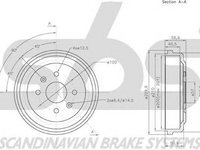 Tambur frana CHEVROLET KALOS sbs 1825255005