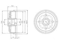 Tambur frana CHEVROLET MATIZ M200 M250 DELPHI BF400