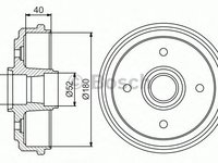 Tambur frana CHEVROLET Spark (M200, M250) (An fabricatie 05.2005 - ..., 50 - 63 CP, Benzina) - OEM - MAXGEAR: 19-1041 - LIVRARE DIN STOC in 24 ore!!!