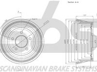 Tambur frana CHRYSLER VOYAGER II ES sbs 1825259301