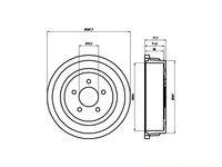 Tambur frana Chrysler VOYAGER Mk III (RG, RS) 1999-2008 #2 14774710