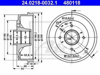 Tambur frana DACIA LOGAN LS ATE 24021800321