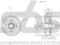 Tambur frana DAEWOO MATIZ KLYA sbs 1825255001