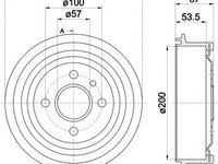 Tambur frana DAEWOO NEXIA limuzina - OEM - MAXGEAR: 19-0824 - W02116444 - LIVRARE DIN STOC in 24 ore!!!