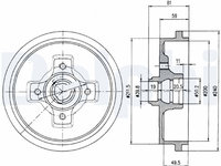 Tambur frana DELPHI BF310