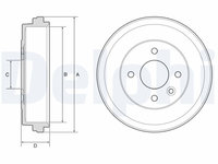 Tambur frana DELPHI BF637