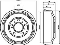 Tambur frana FIAT DUCATO caroserie (230L) (1994 - 2002) Textar 94010200