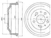 Tambur frana FIAT DUCATO caroserie (230L) (1994 - 2002) DELPHI BF327