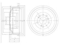 Tambur frana FIAT DUCATO platou / sasiu (290) (1989 - 1994) DELPHI BF153