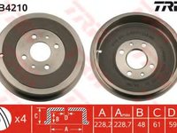 Tambur frana FIAT FIORINO (147) (1980 - 1993) TRW DB4210 piesa NOUA