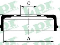 Tambur frana FIAT FIORINO caroserie (146), FIAT MAREA (185), FIAT MAREA Weekend (185) - LPR 7D0267