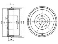 Tambur frana FIAT MULTIPLA 186 DELPHI BF379