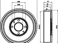 Tambur frana FIAT MULTIPLA 186 TEXTAR 94014000